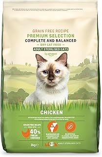 by Amazon chat stérilisé sans céréale poulet 3 kg
