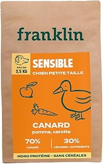 Franklin Croquettes Chien sans Céréales Canard 2,5 kg